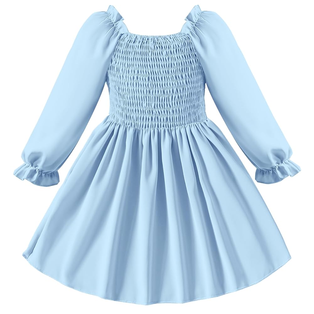 Amazon.com: NARPLO Toddler Girls Dresses Flounce Long Sleeve